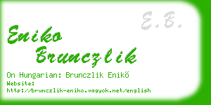 eniko brunczlik business card